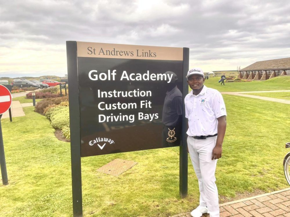 Nsanzuwera had the unique opportunity to train and practice at the Golf Academy at St Andrews Driving Bays, one of the world’s premier golf training facilities.