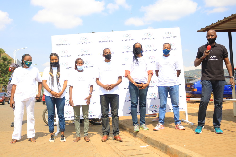 Rwanda Olympian Association in a campaign of prevention against the COVID-19 pandemic at the Olympic Day