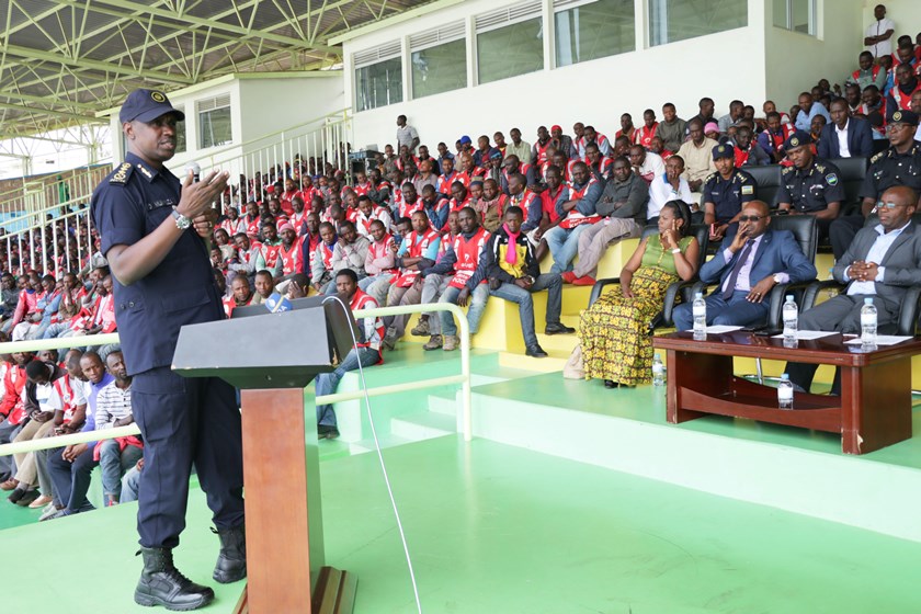 DIGP Dan Munyuza responding to some of the issues raised by motorcyclists.