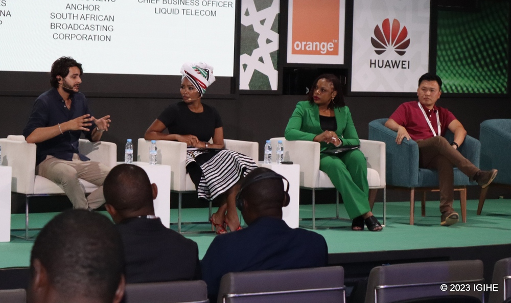 Michael Mang, Project Director of ABH (first right) featuring in a panel discussion themed 'Funding the Underfunded' at GITEX Africa Summit in Morocco.  
