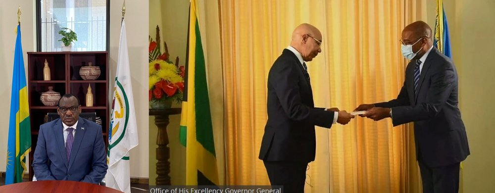 Amb. Gatete presented credentials virtually. 