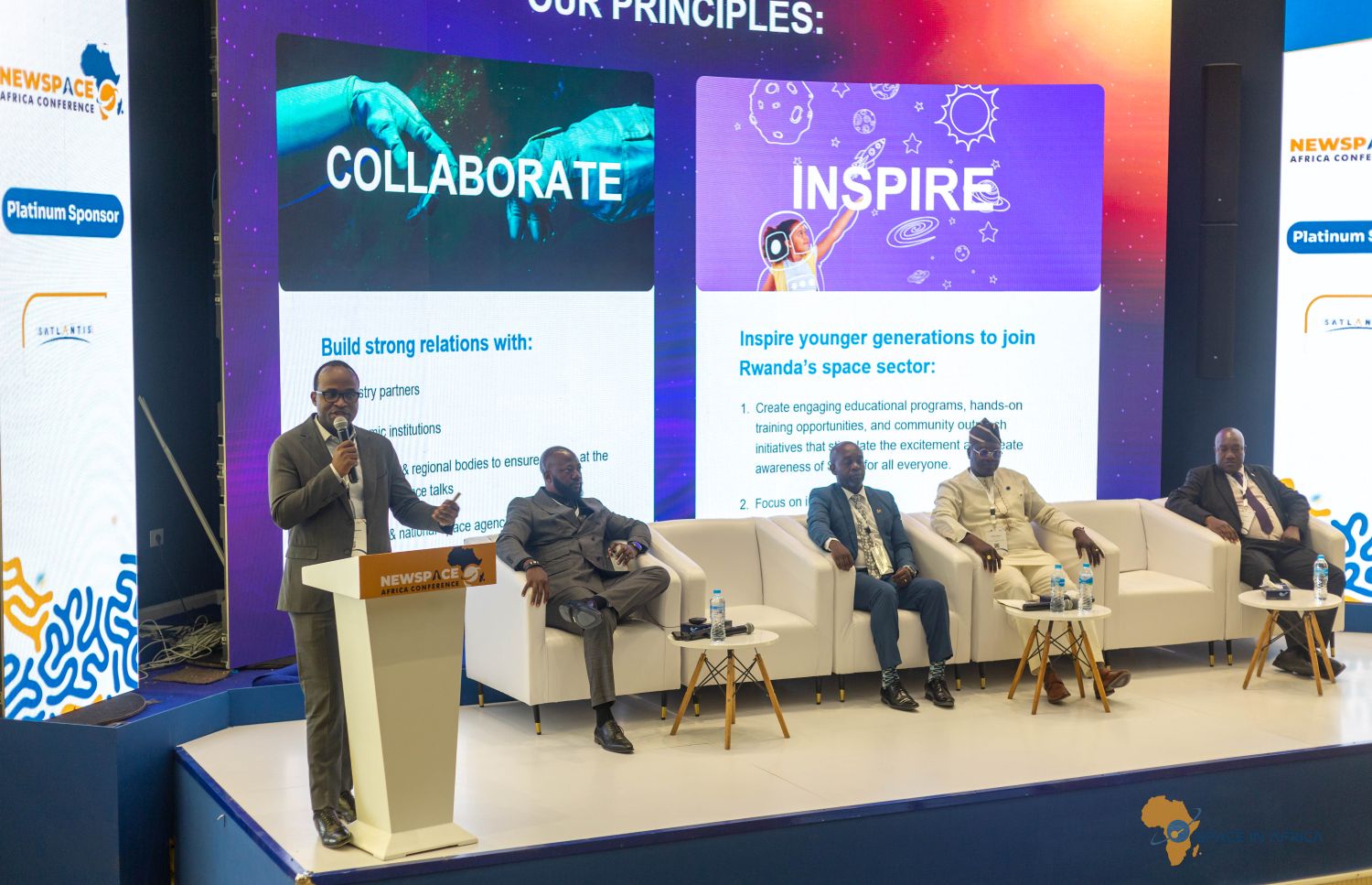 Rwanda's Space Agency CEO Gaspard Twagirayezu was among officials who attended the launch.