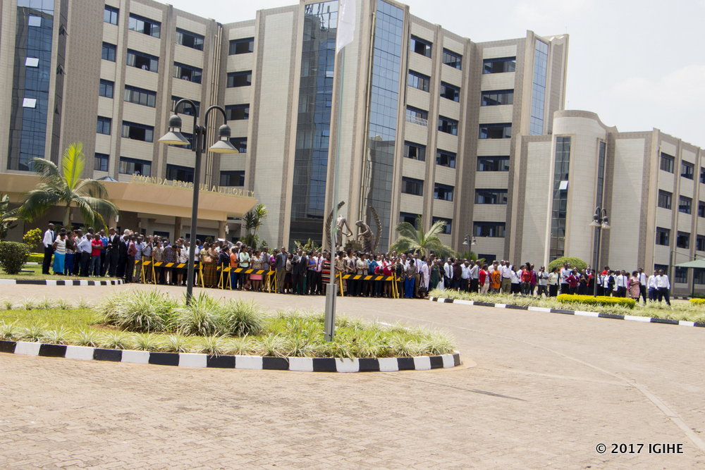 Over 200 RPF Inkotanyi members arrived early at NEC headquarters to support President Paul Kagame.