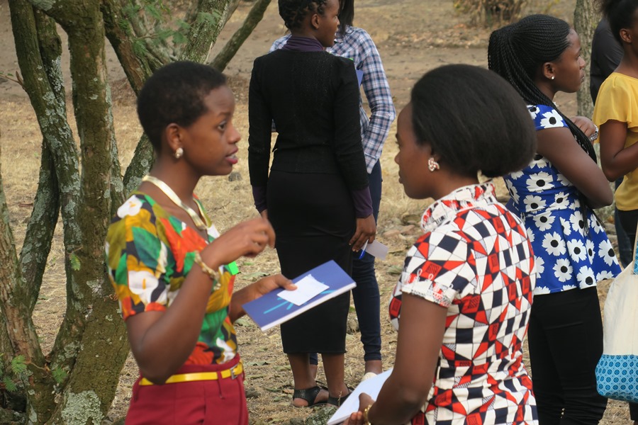 Young women sharing Ideas during the three-day boot camp