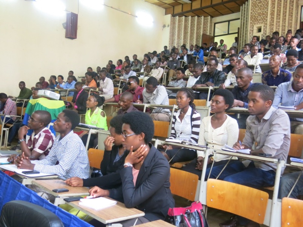 University students who attended the dialogue yesterday.