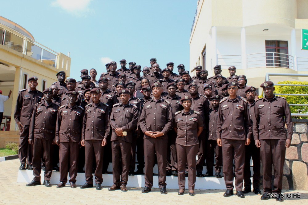 Rwanda Correctional Service (RCS) senior officials in a group photo
