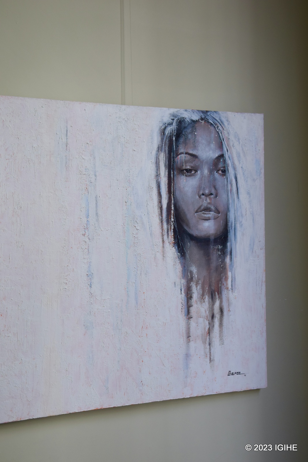 The painting of artist Bart Ocket showcasing works of art in Bed & Breakfast Yasmine - Langestaat 30-32 Bruges