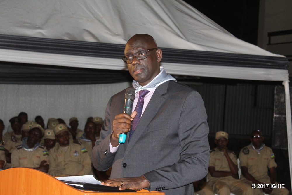 The Minister of Justice, Johnston Busingye attending the night vigil to commemorate fallen prison warders and employees of Rwanda Correctional Service killed during the 1994 genocide against Tutsi