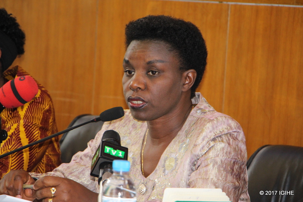 The Minister in the Office of the Presidency,Venantia Tugireyezu.