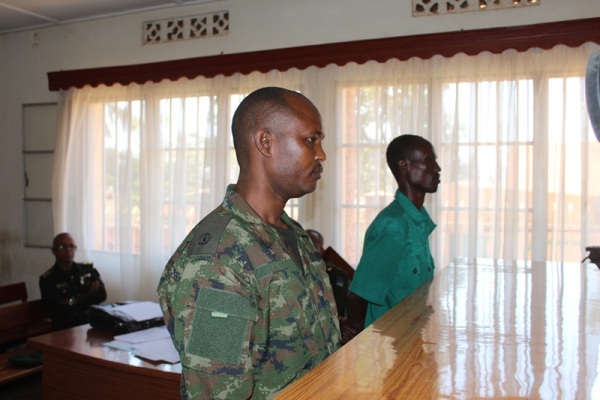 Maj. Dr.Aimable Rugomwa in court today