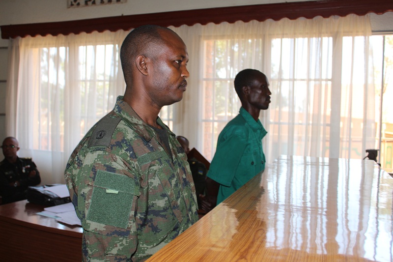 Maj. Dr Aimable Rugomwa in Nyamirambo Military Court