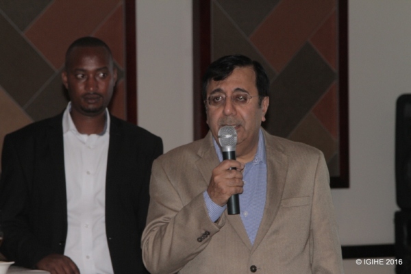 BPR  Chief Executive Officer, Sanjeev Anand talking to BPR clients in Rubavu district