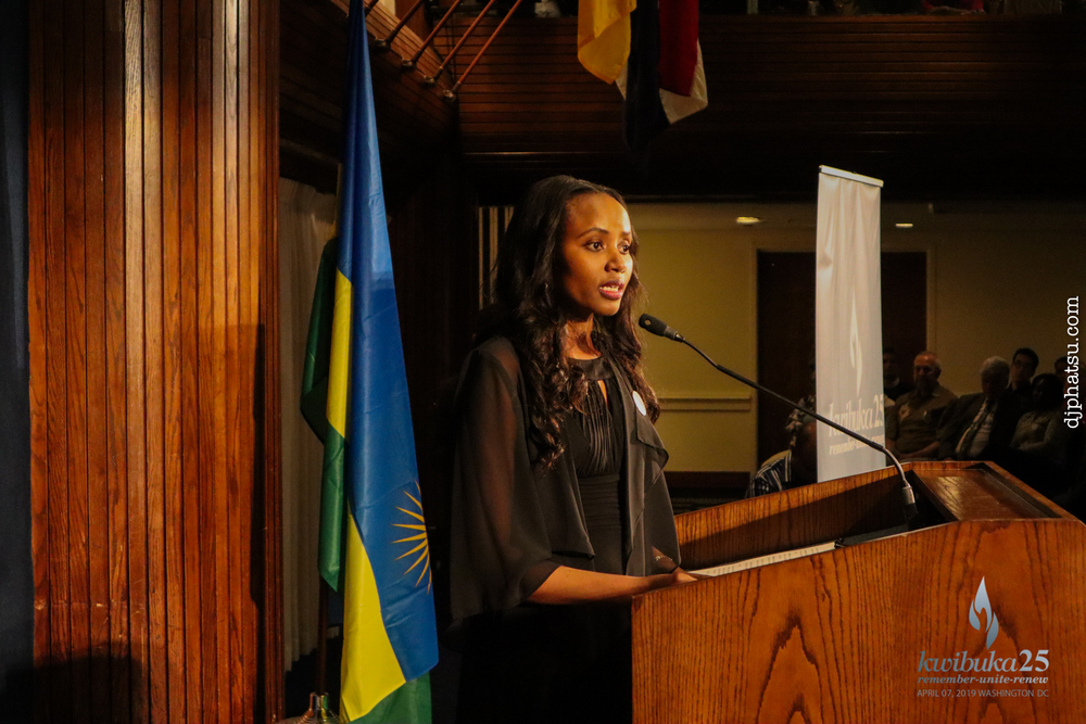 Ms. Jeanne Celestine Lakin, a survivor of the 1994 genocide, delivered a heartbreaking, yet inspiring account of what she experienced during the genocide at the age of nine