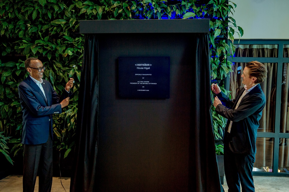 President Kagame along with co-founder of Norrsken, Niklas Adalberth officially inaugurating ‘Norrsken Kigali House’.