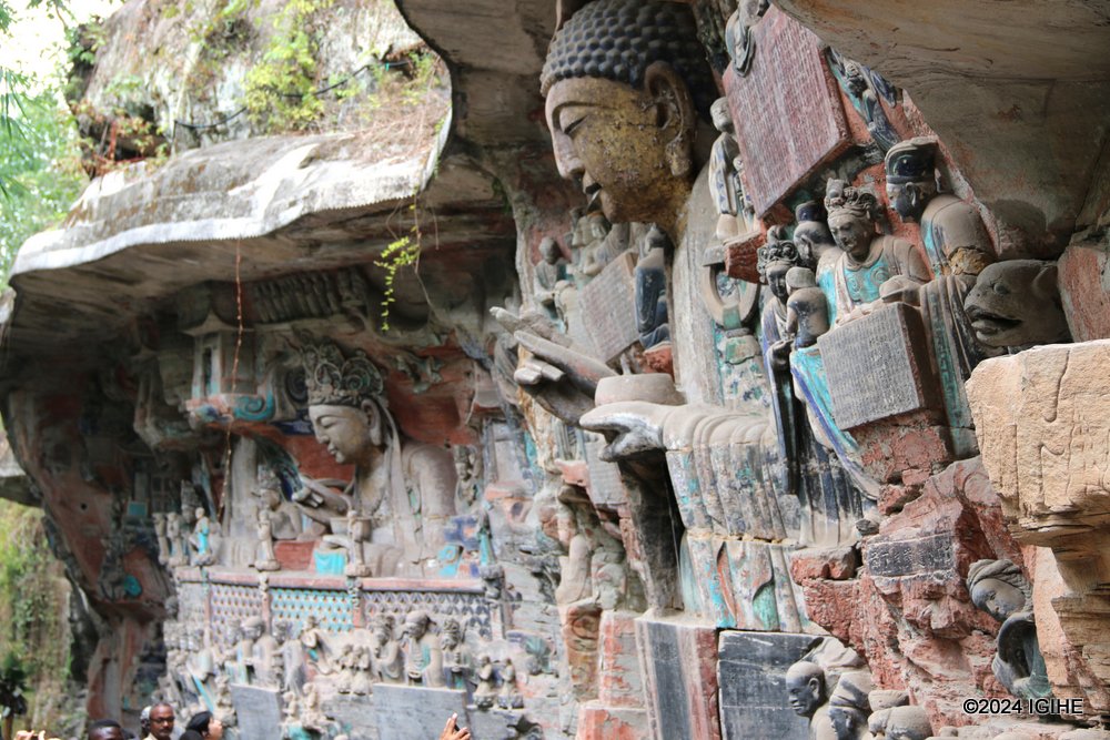 Dazu Rock Carvings is a collection of rock carvings and statues located in Dazu District, Chongqing Municipality.