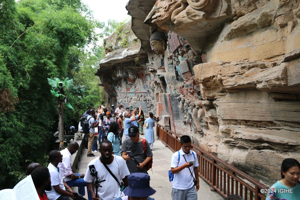 The historical site attracts a large number of local and international tourists to witness Chinese rock carving art legacy.