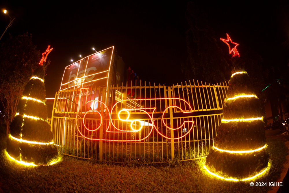 BSC building has been also decorated with stunning lights and colors.