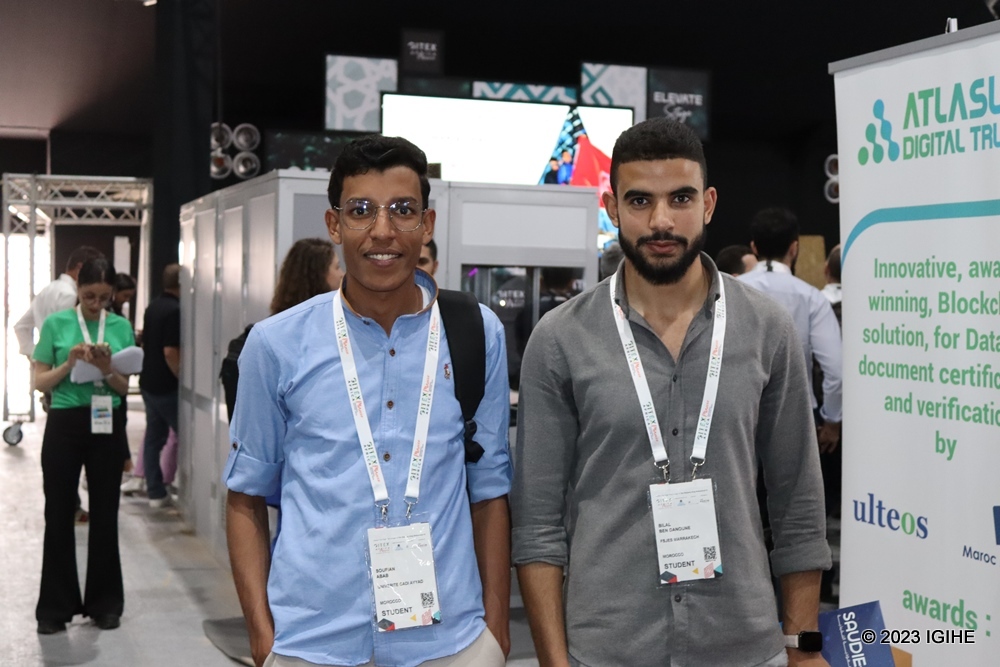 University students touring exhibitors' stands on the sidelines of GITEX Africa Summit. 