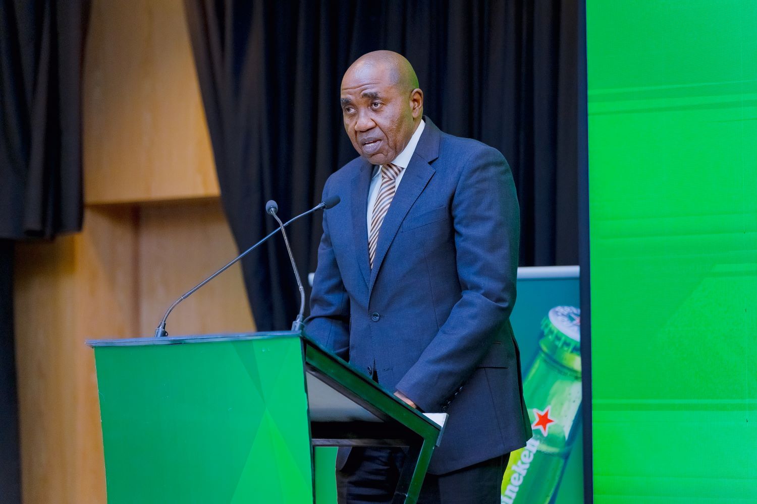 Chairman of the Board, Mr. Hubert Eze, delivering the opening remarks.