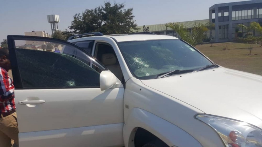  They blocked him and sprayed his Toyota Prado with bullets.