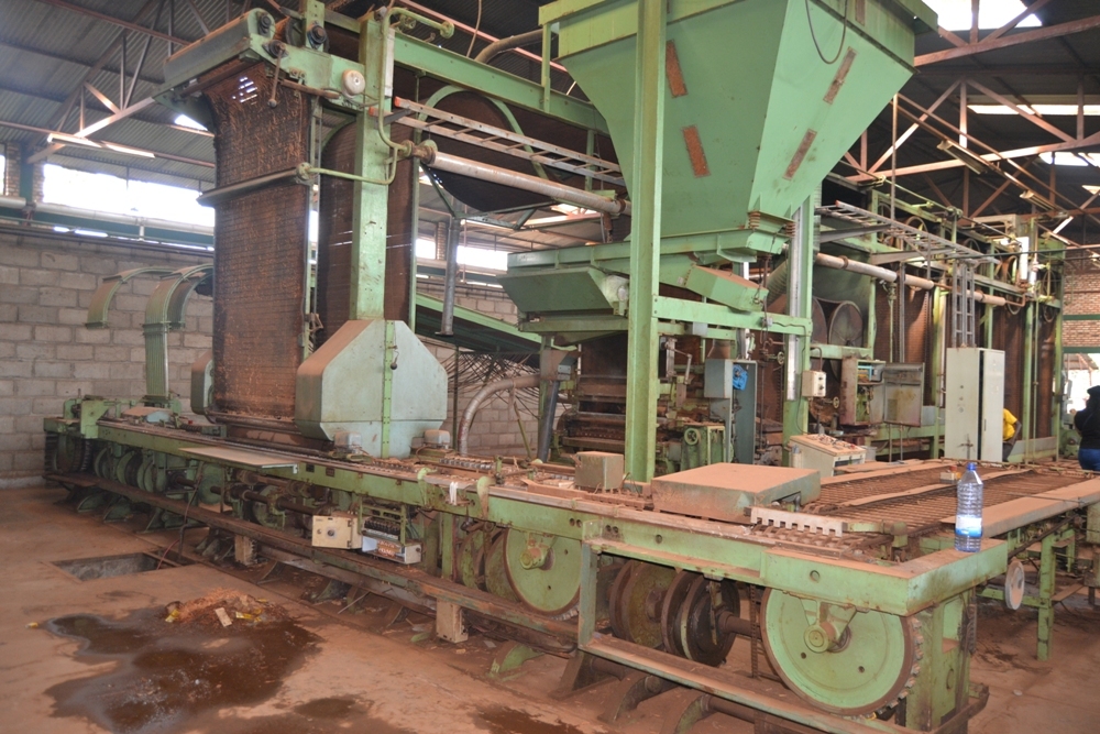 A machinery used to manufacture matchboxes at SORWAL.  