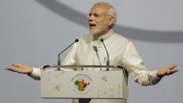 Mr Modi described India and Africa as the 'two bright spots of hope in the global economy'