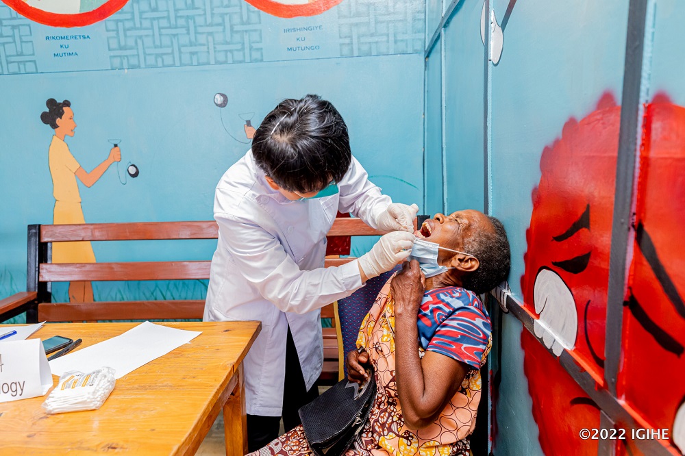 Dental examination is among services the 22nd Chinese Medical Team extended to Rwandans. 