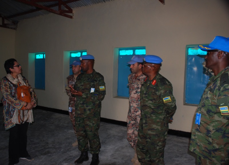Rwanda peacekeepers inaugurated and handed over new constructed classrooms to EL SIREAF High Secondary School for Girls