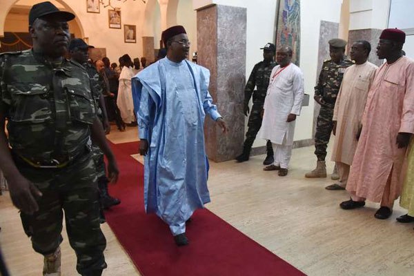 President Mahamadou Issoufou in Niamey on Friday. He won the presidential election by 48 per cent.
