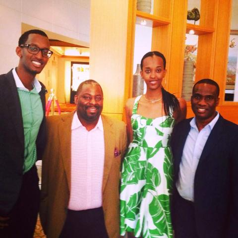 Ivan Kagame (L) and Ange (C) with family members in Washington this week/Photo: Internet