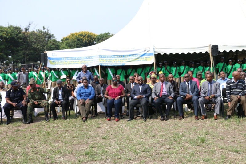 Officials during the graduation of youth at Iwawa Rehabilitation Center