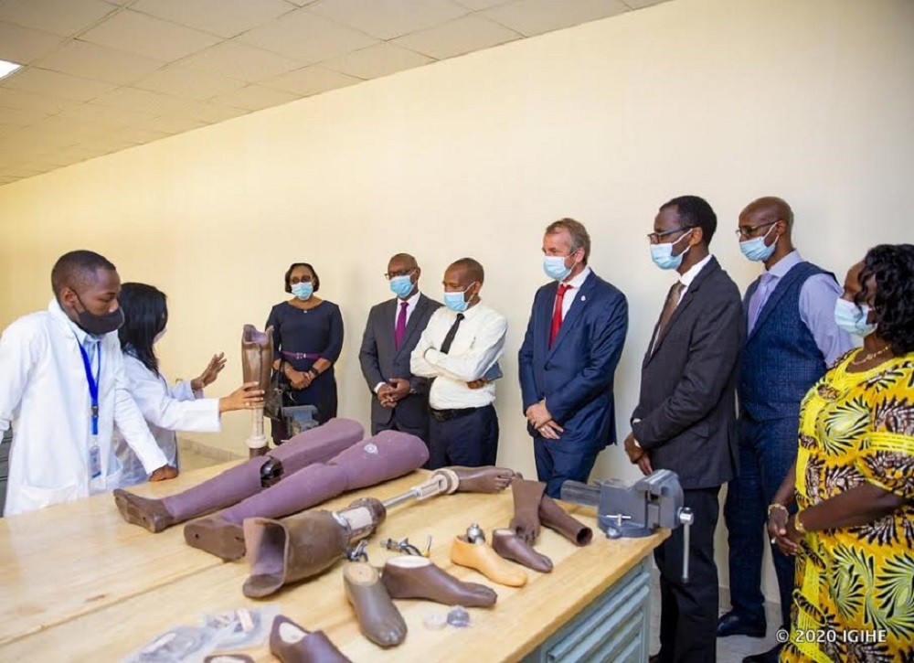 Officials touring the newly inaugurated facility.  