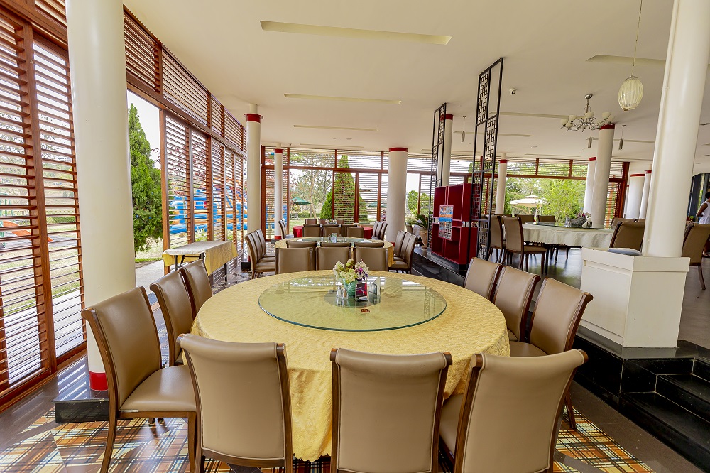 The restaurant offers a relaxing atmosphere for guests.