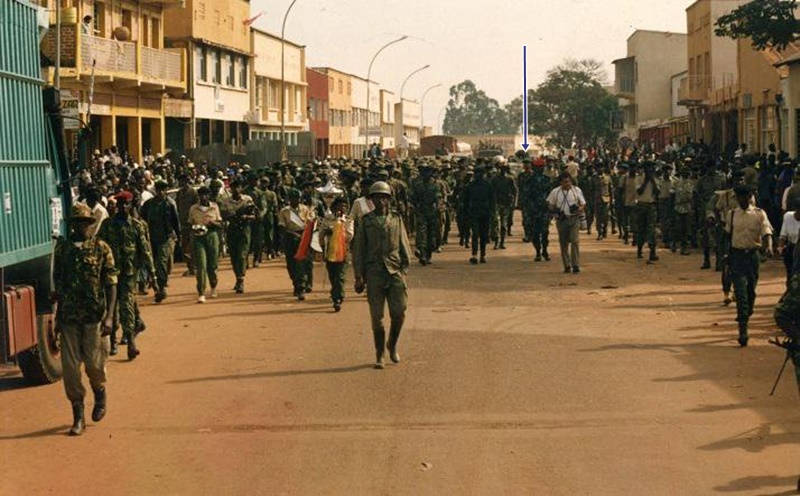 RPA troops arriving in Quartier Matheus, City of Kigali on April 4th, 1994.