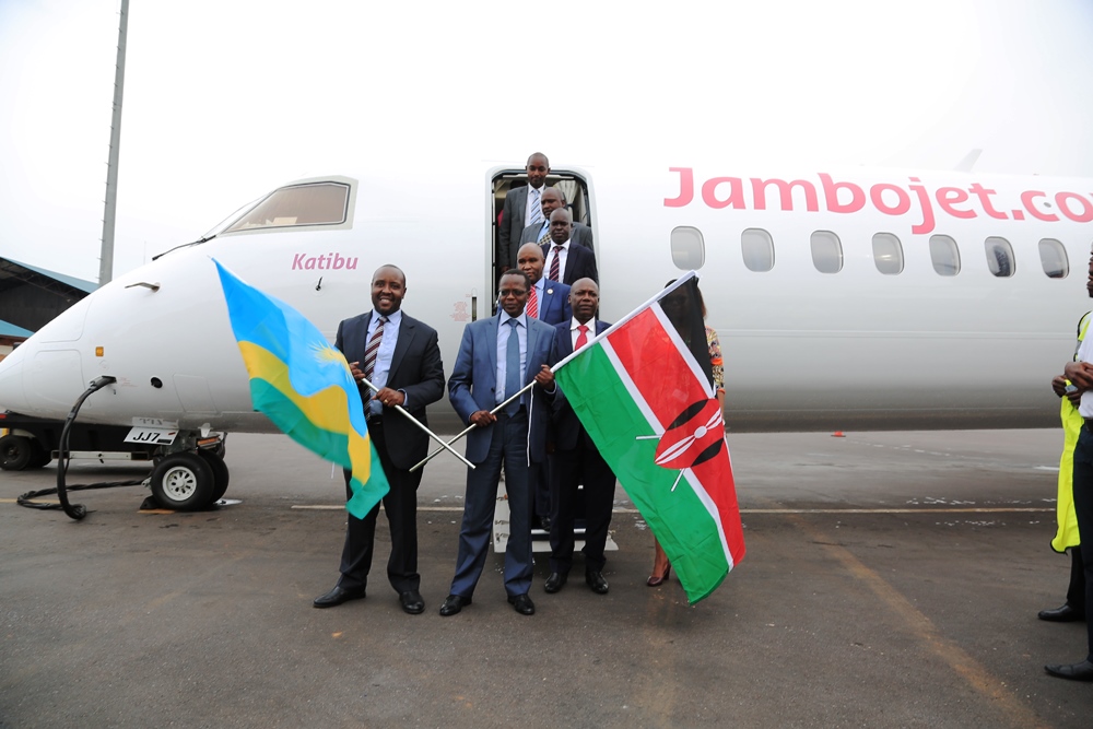 It was glamour as Jambojet jetted in Rwanda for the maiden flight in 2019.