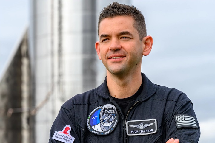 Jared Isaacman, 41, is the founder of Shift4 Payments and an accomplished fighter pilot.
