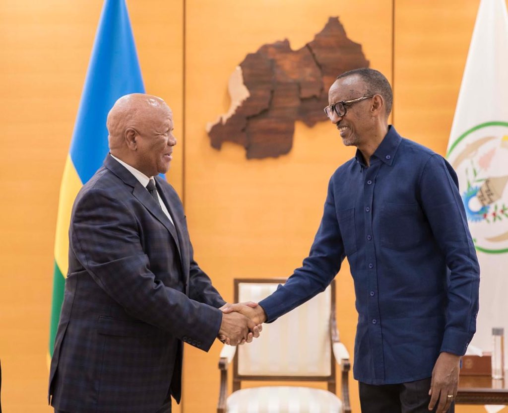 President Paul Kagame receives South Africa Presidential Special Envoy Jeff Radebe at Village Urugwiro, Kigali.