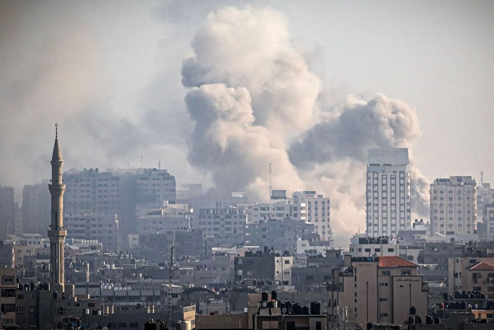Hamas said Tuesday in a statement that one of its leaders Mohammed Faraj al-Ghoul was killed in an Israeli airstrike in Gaza City.