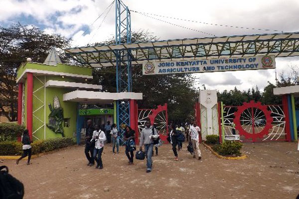 JKUAT students go home after the university was closed on November 1, 2014. The university students took to the streets on Wednesday night over the death of a student at the institution.