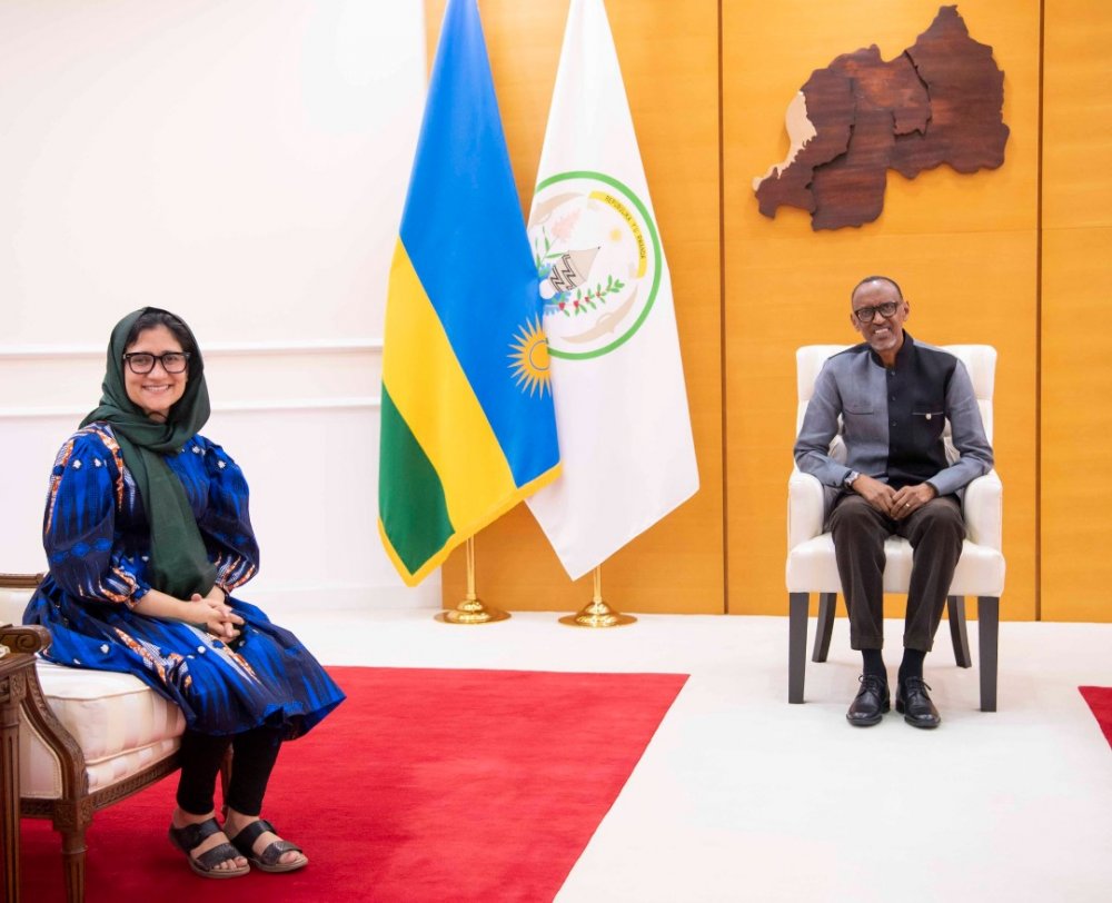 President Paul Kagame has received Shabana, co-founder of girls’ boarding school in Afghanistan which recently relocated to Rwanda.