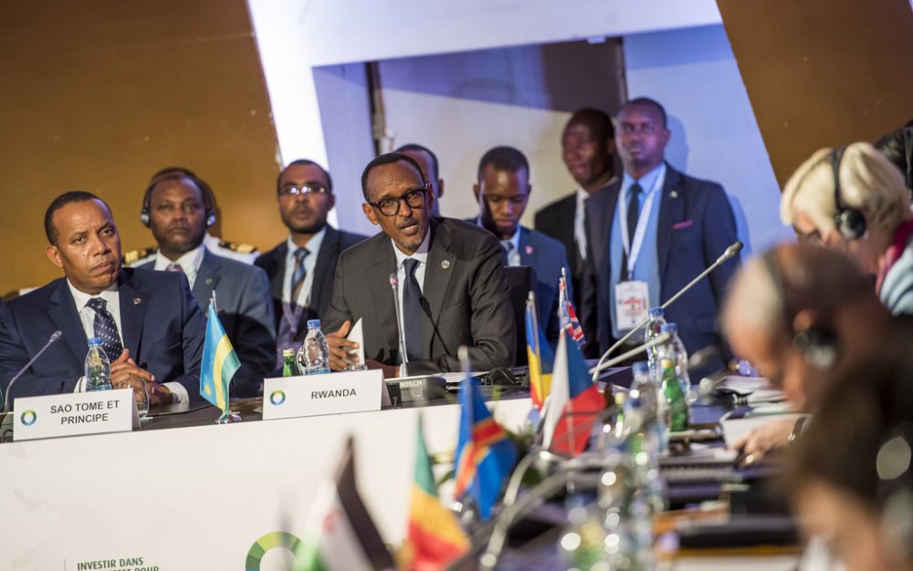 Kagame speaks at the African Union-European Union Summit 2017 at Abidjan, Ivory Coast