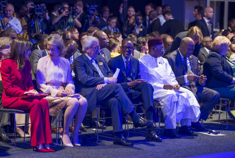 Kagame and other dignitaries in the 12th edition of the European Development Days.