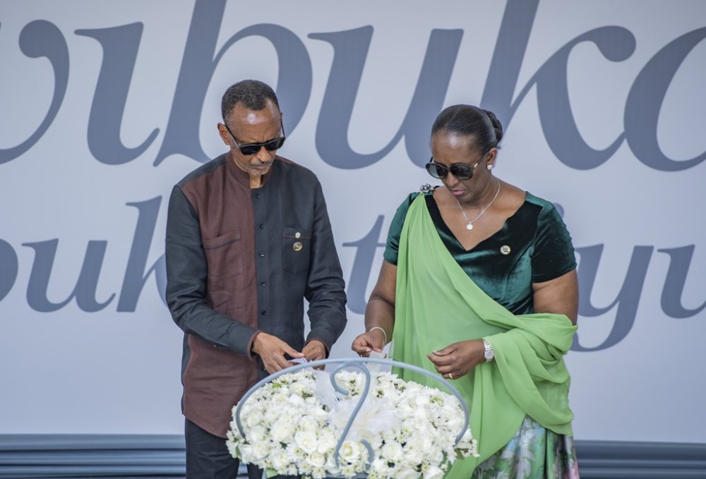 President Paul Kagame and First Lady Jeannette Kagame presided over the start of 28th commemoration of the 1994 Genocide against Tutsi.  