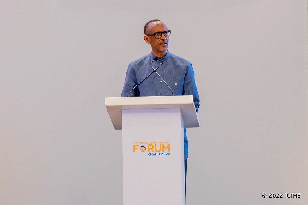 President Paul Kagame addressing participants of the Sustainable Energy for All Forum.