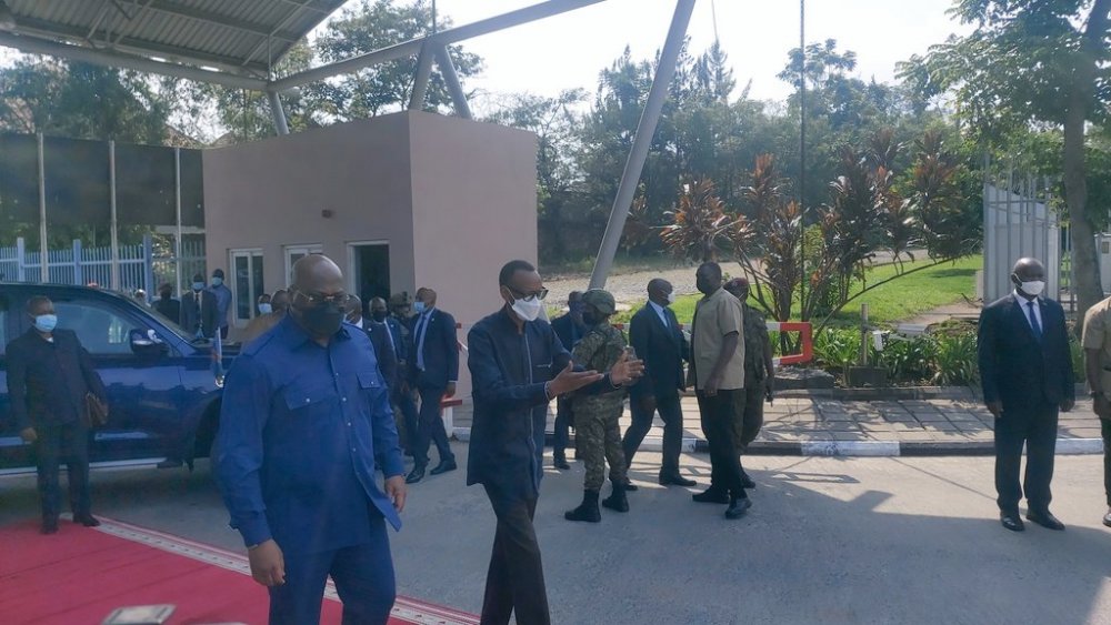 President Paul Kagame has received his counterpart of DRC, Félix Tshisekedi who came to Rwanda for one-day working visit.