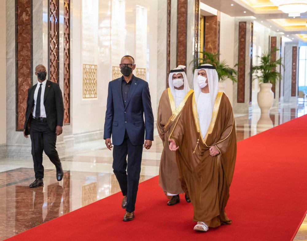 President Paul Kagame has arrived in Abu Dhabi, the capital of the United Arab Emirate.