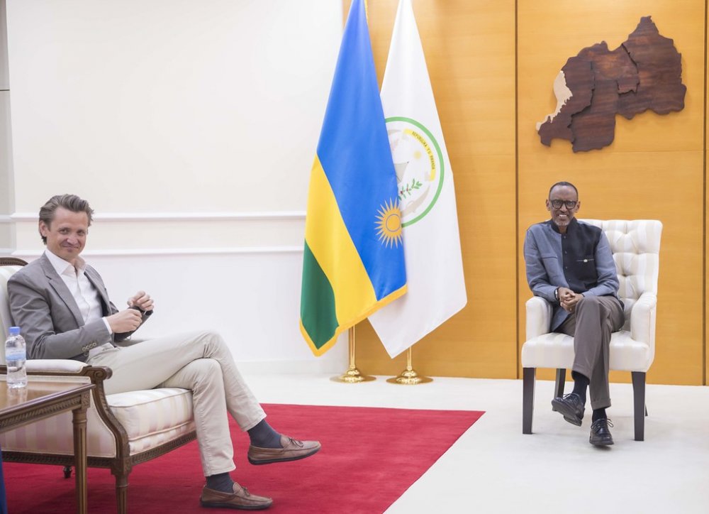 President Paul Kagame has received Niklas Adalberth, Founder of the Norrsken Foundation at Village Urugwiro.