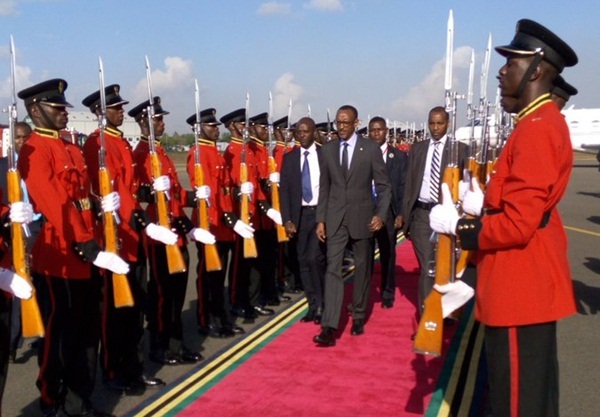 President Paul Kagame has arrived in Tanzania today morning