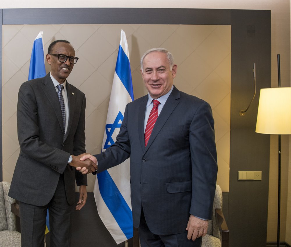 Kagame with Israel's Prime Minister, Benjamin Netanyahu Davos