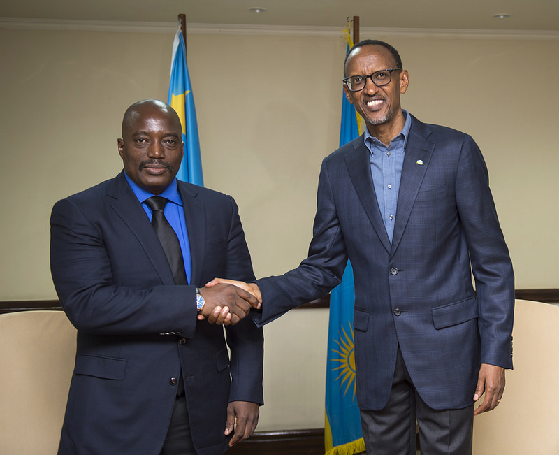 When President Kagame met Joseph Kabila, DRC outgoing President in August 2016
